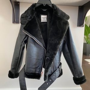 vegan aviator jacket